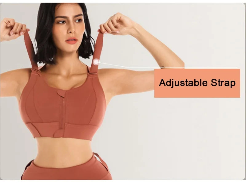 EmpowerFit Zip Bra-Red