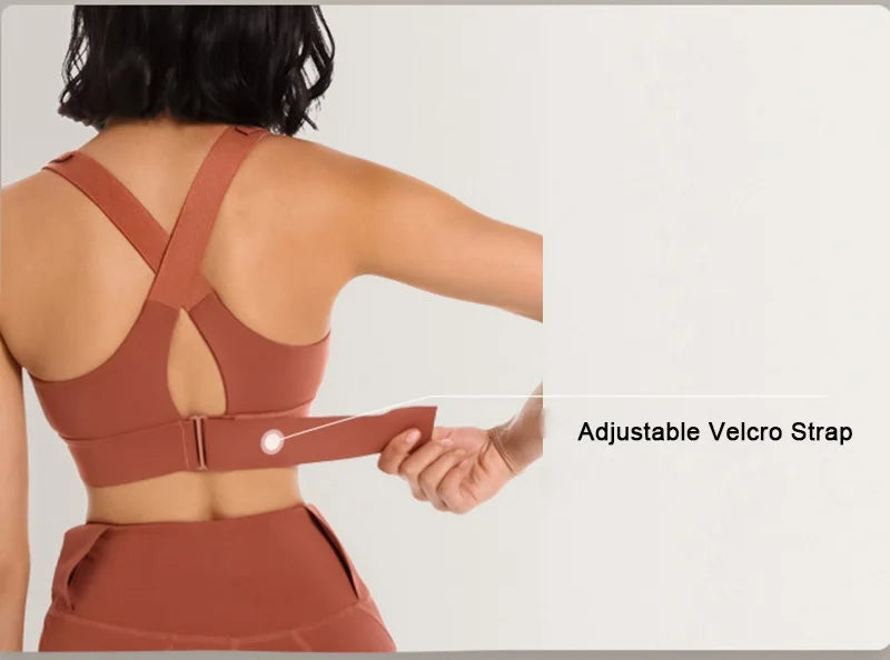 EmpowerFit Zip Bra-Red