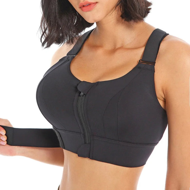 EmpowerFit Zip Bra-Red