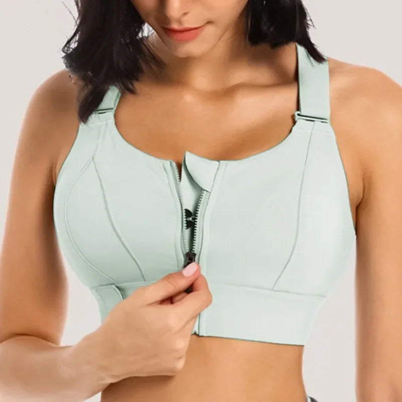 EmpowerFit Zip Bra-Red