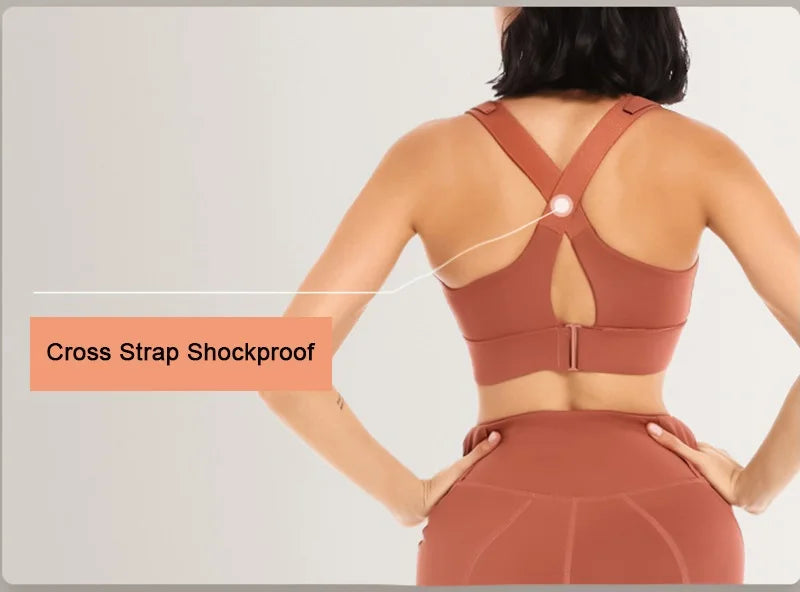 EmpowerFit Zip Bra-Red