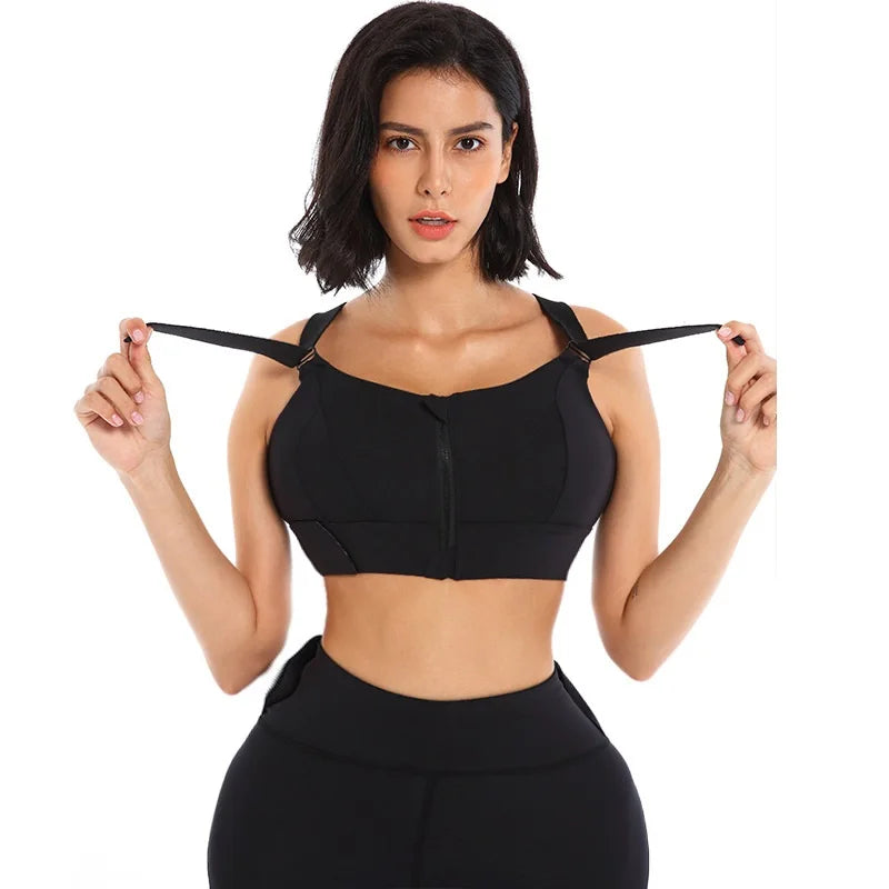 EmpowerFit Zip Bra-Purple
