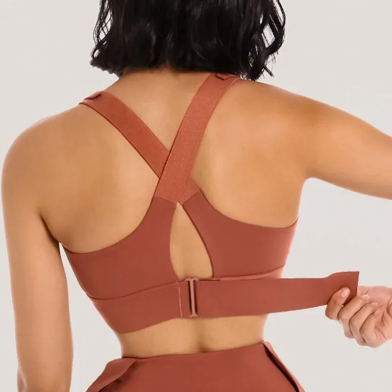 EmpowerFit Zip Bra-Purple